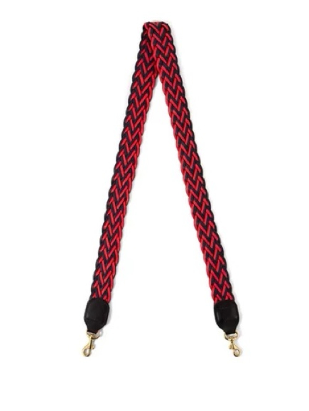 Clare V. Braided Crossbody Bag Strap in Navy and Red - Picture 7 of 7